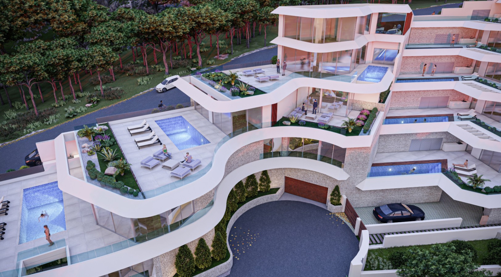 Villas adosadas exclusivas con piscinas privadas en Altea